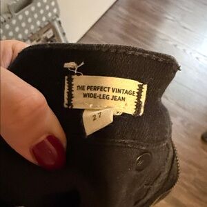 The Perfect Vintage Wide-Leg Jean - Black madewell 27